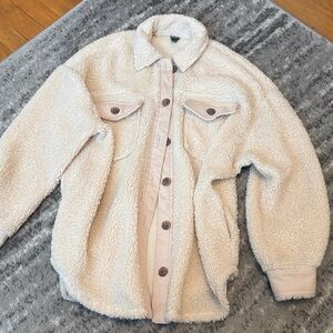 Cream Sherpa Jacket